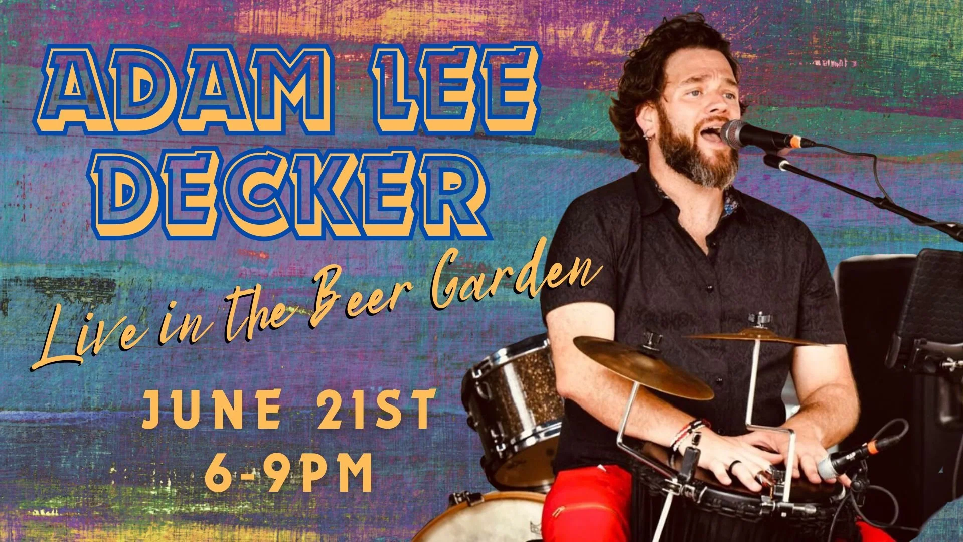 Musician Adam Lee Decker Live in the Beer Garden at Glass Jug RTP